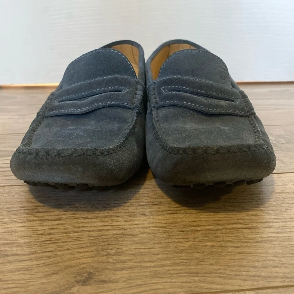 TOD’S Blue Suede Driving Loafers